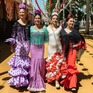 Vestido tradicional de sevillana