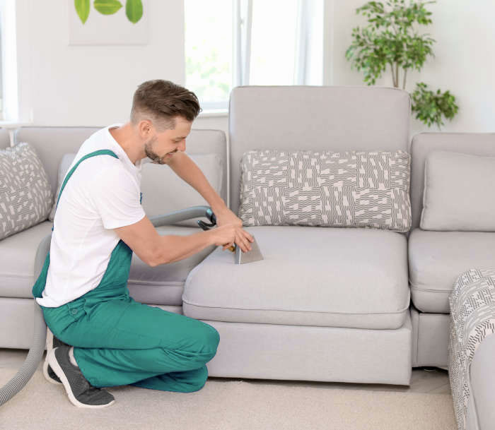 Sofás. Sillón textil